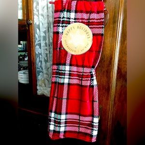Plaid throw blanket oversized brand new